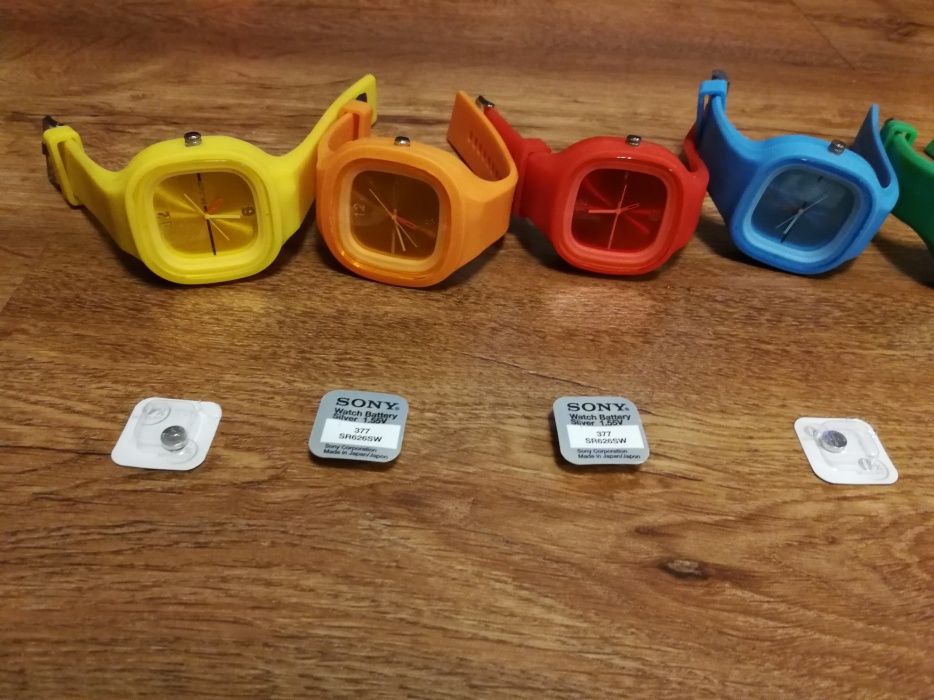 Zegarek Silikonowy Gumowy Nelly Watch 5 kolorów + nowa bateria SONY