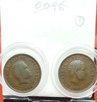 2 moedas de 5 reis D. Carlos