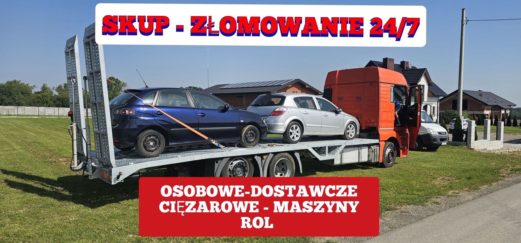 Skup Aut*Złomowanie*Kasacja*Wszystkie!! Pomoc Drogowa Transport Laweta