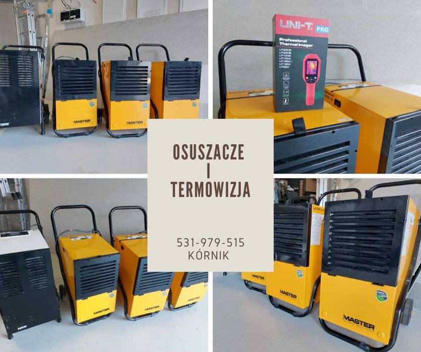 Osuszanie tynków, posadzek - Wynajem osuszaczy powietrza, wentylatorów