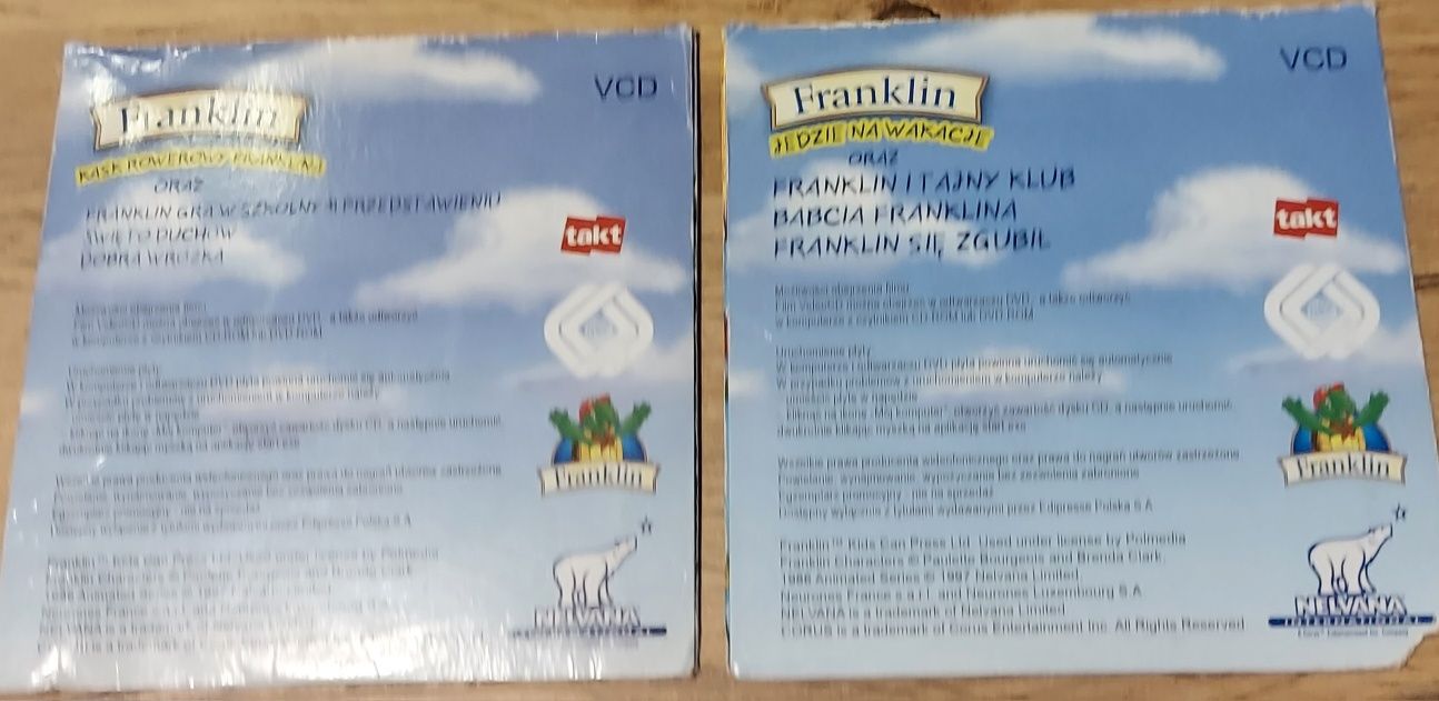 Płyty VCD Franklin zestaw 2 szt.