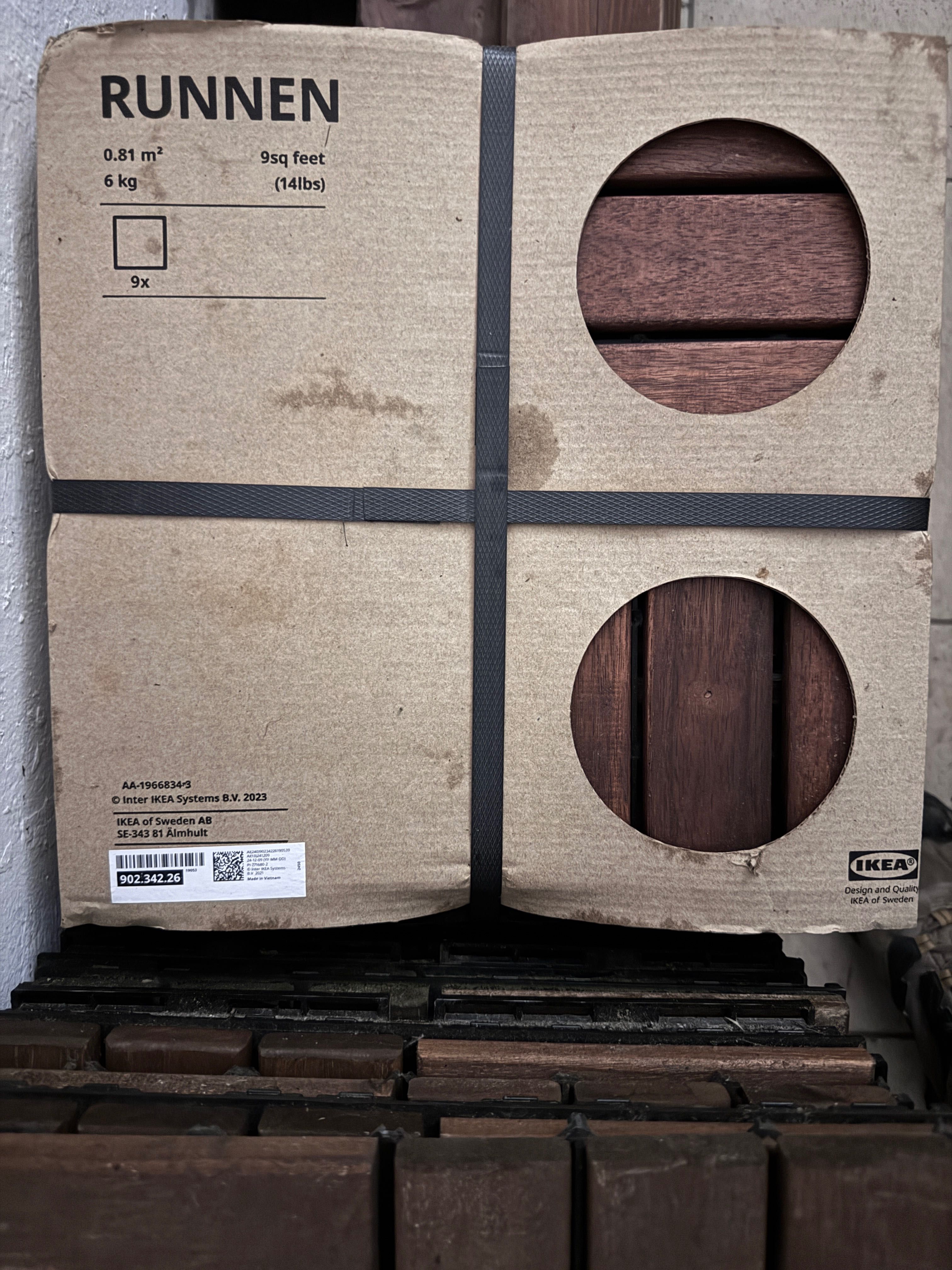 IKEA RUNNEN podest tarasowy drewniany 85szt.