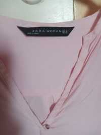 Koszula bluzka cienka Zara róż M