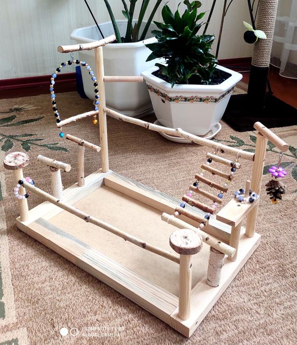 Стенд для папуг, присада, ігрова площадка