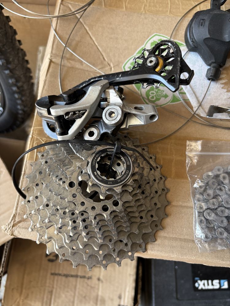 Napęd 3x10 komplet Przerzutki Shimano Deore XT Manetki Kaseta Łańcuch