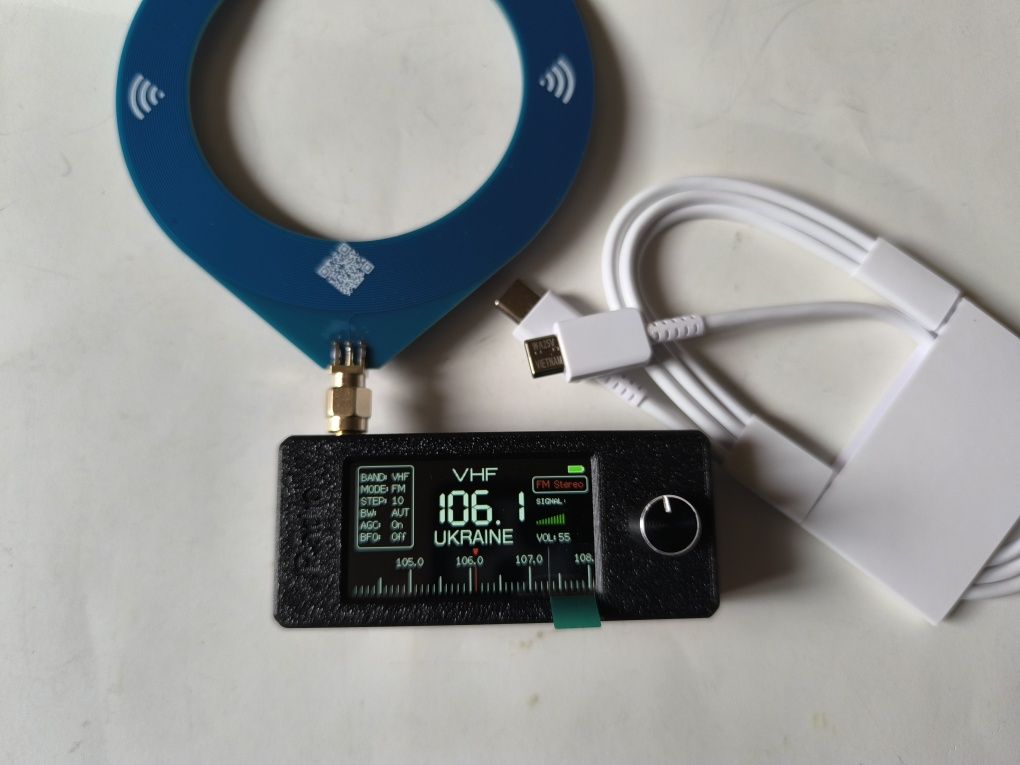 Радіо ATS mini DSP V2 Si4732 0.5-108MHz IPS MW,LW,SW,AM,USB,LSB,SSB,FM