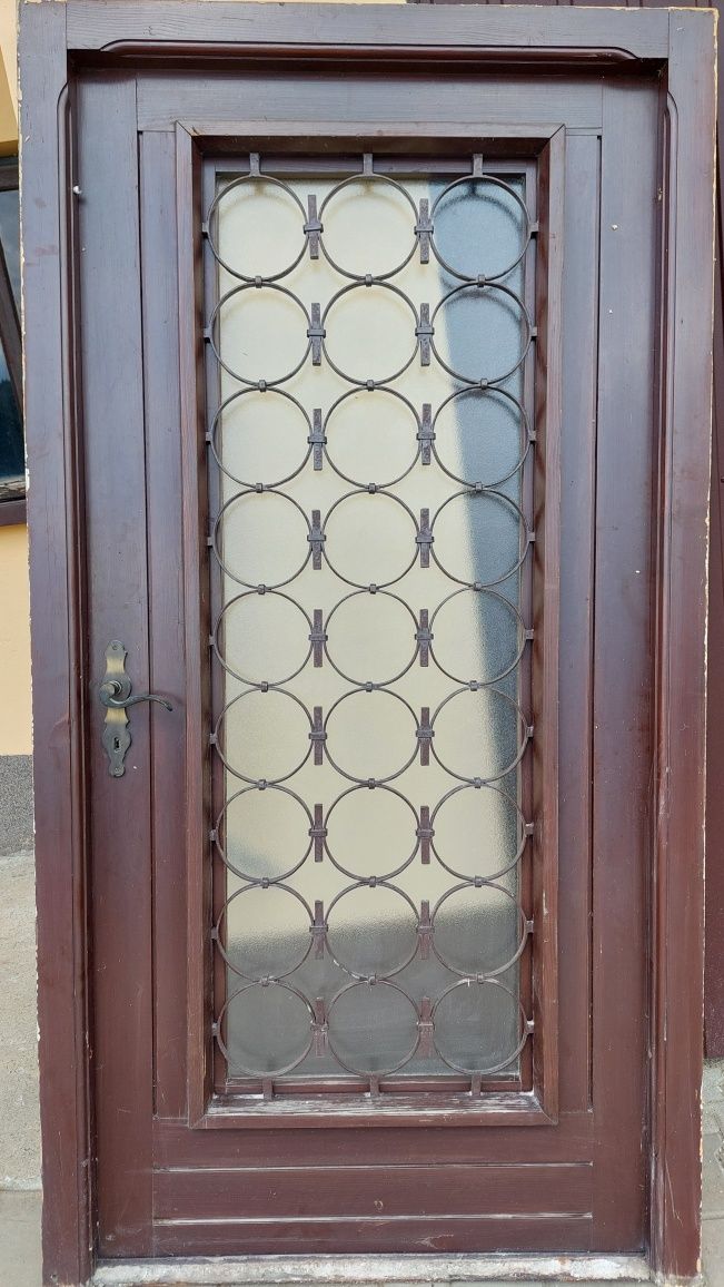 Dzwi wejście drewniane kute 110cm x 210 cm