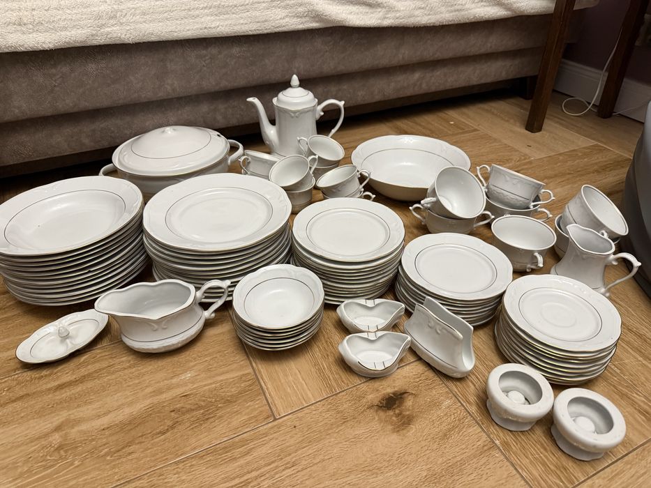 Porcelanowy zestaw obiadowy zastawa Włocławek