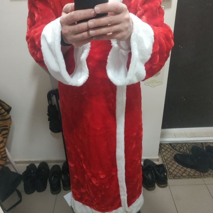 Шуба и шапка деда мороза, святого Николая бу