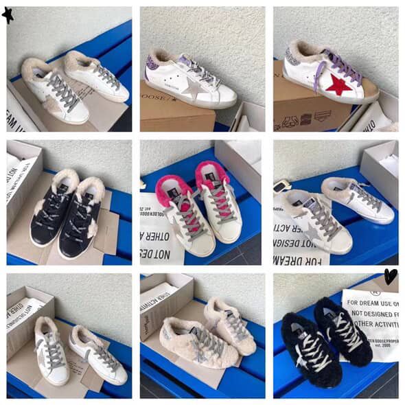 Кеди голден гус з хутром . Зимні кеди golden goose . Під замовлення !!