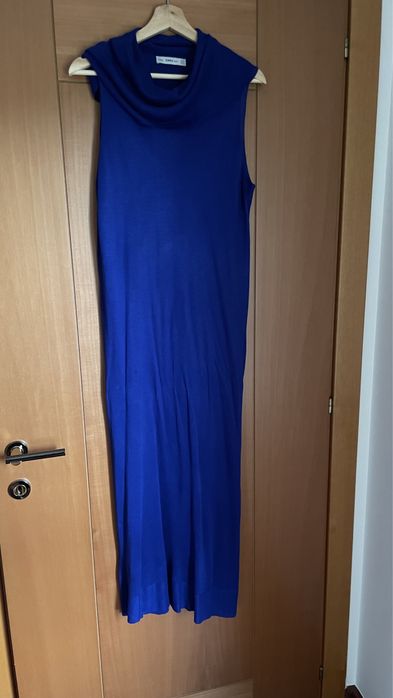 Vestido de malha Azul elétrico