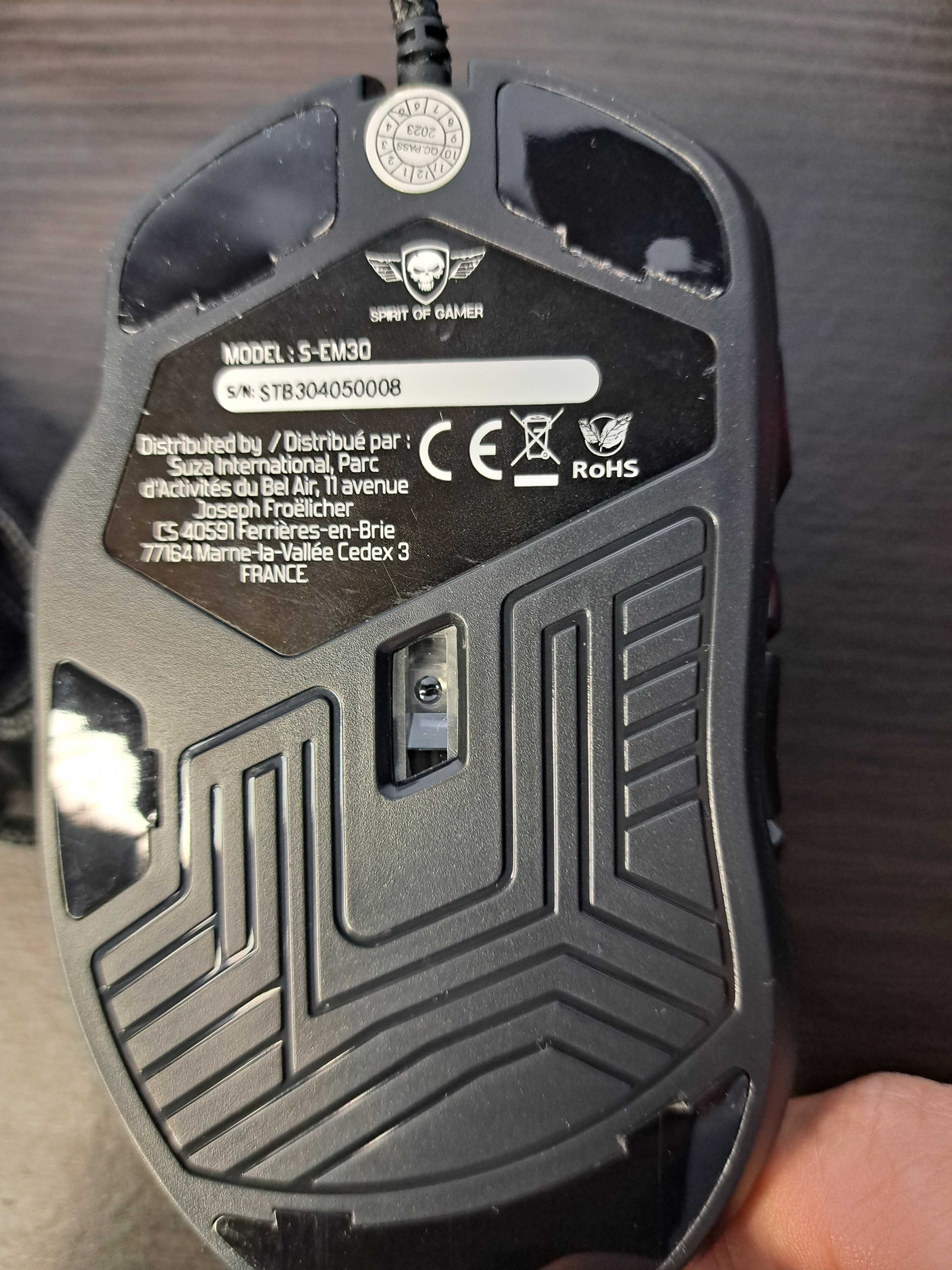 Spirit Of Gamer x Elite M30 Przewodowa mysz do gier na PC + naklejki