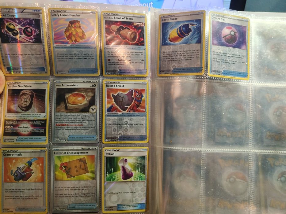 kolekcja 93 Karty Pokemon Trainer Item Holo