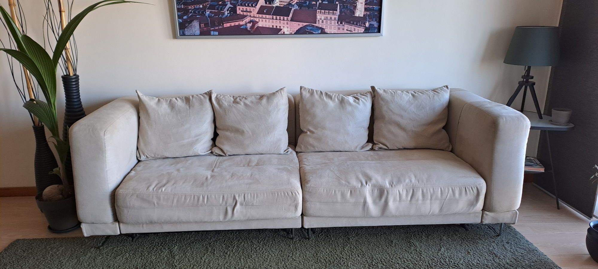 Sofá Cama TYLÖSAND Ikea 3 Lugares, com arrumação e almofadas. Estimado