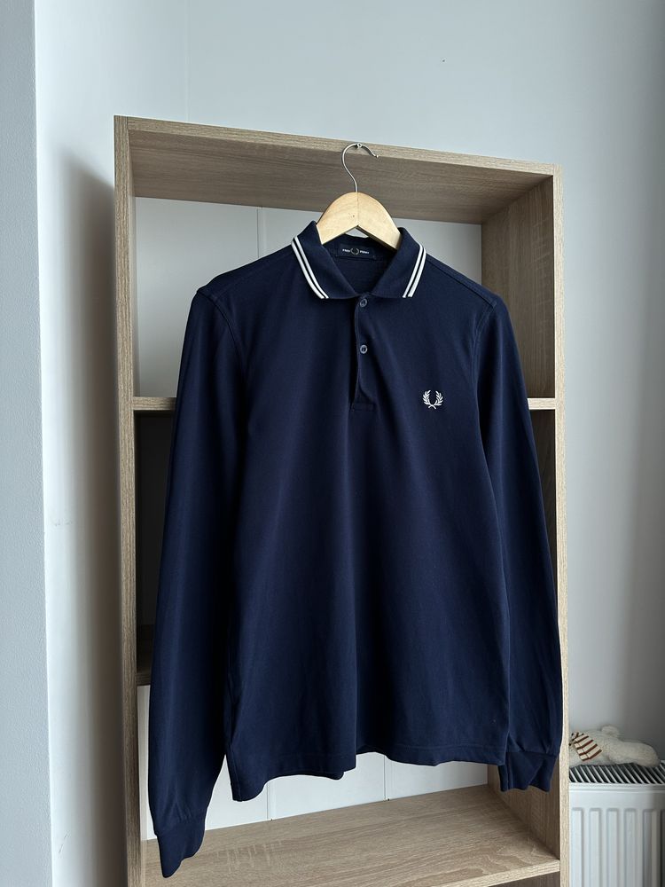 Vintage Fred Perry Big Logo Blue Long Sleeve