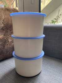 Conjunto de três Tupperware