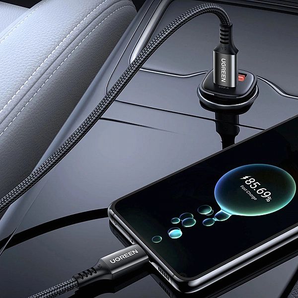 Kabel Ugreen US555, 100W USB-C / USB-C PD 3 m - szary