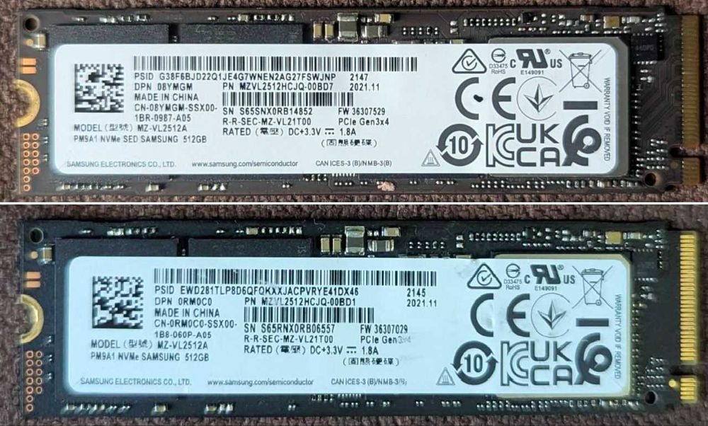 SSD M2 NVME PciE3.0/4.0 (256-512-1TB)