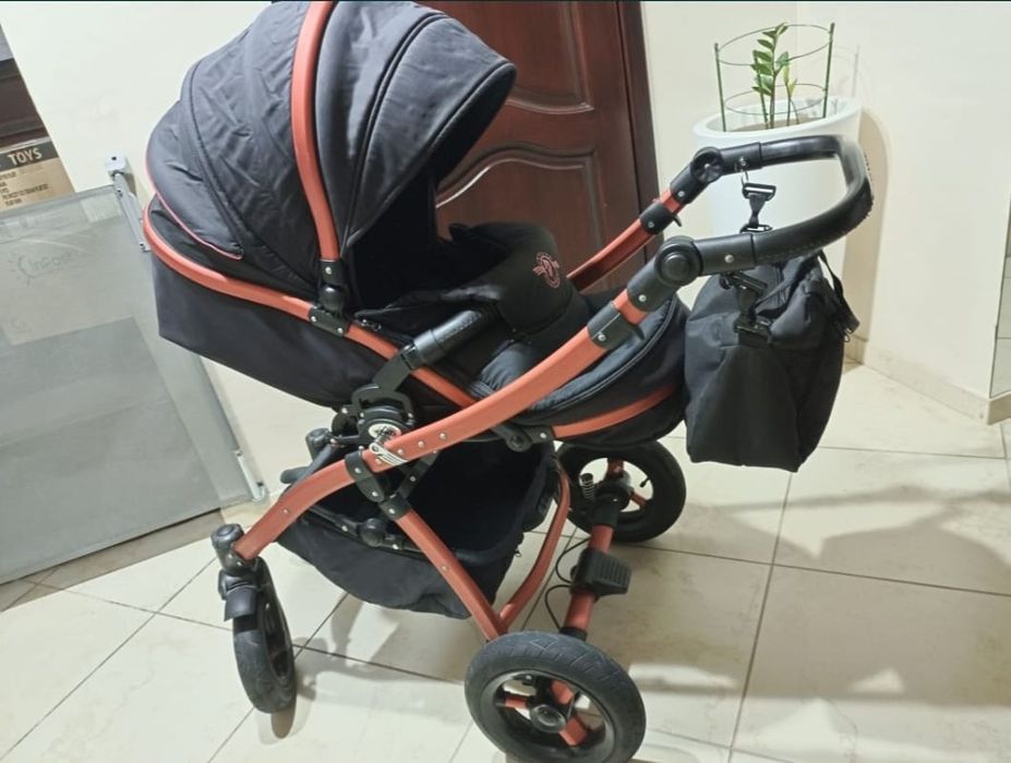 Wózek głęboki ze spacerówką +krzesełko Ikea do karmienia   w super st