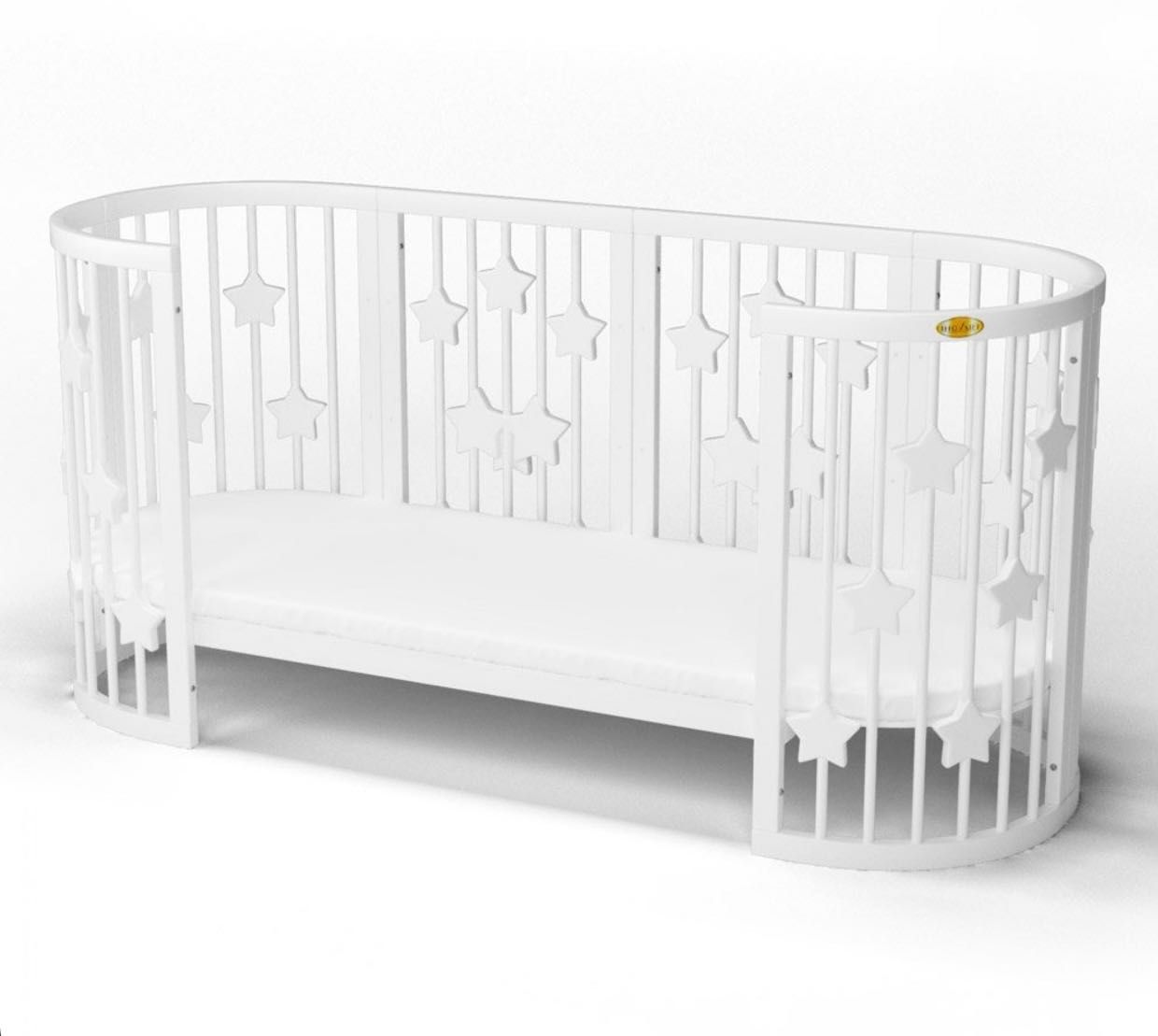 Дитяче ліжечко трансформер Smart Bed 9-в- 1 із зірочками Ingvart