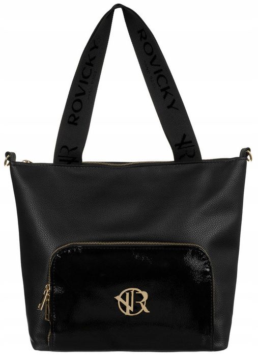 duża shopperka damska ze skóry ekologicznej - rovicky