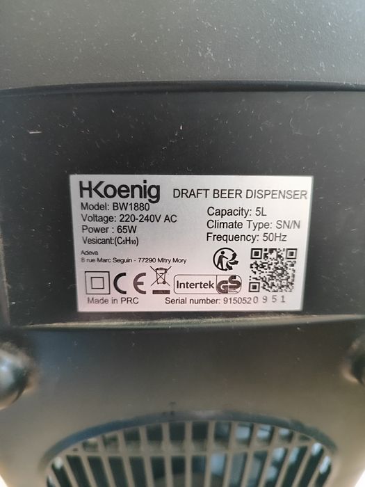 Dystrybutor Nalewak do piwa H.Koenig bw1880 5L