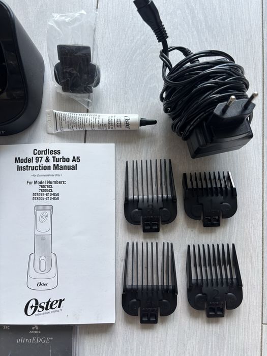 Oster Turbo A5 maszynka groomerska + ostrze Andis 7FC + nakładki Andis