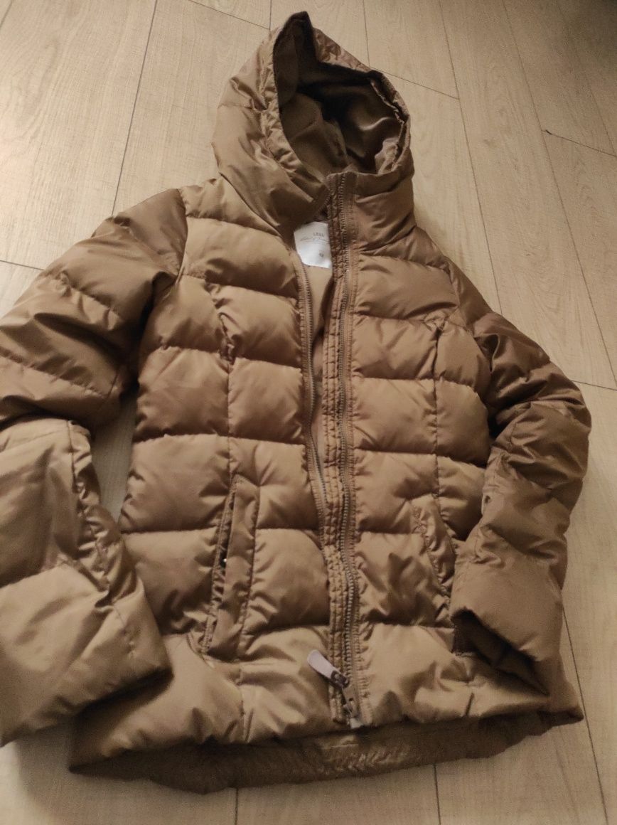 Kurtka puchowa H&M r. 36 brązowa