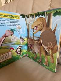 Unikat Niezwykły świat dinozaurów książka z okienkami sensoryczna
