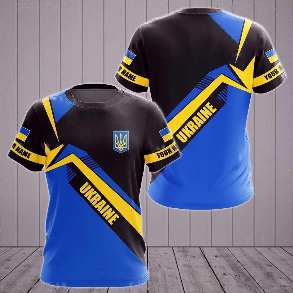 Футболки мужские  логотип Украина и коротким рукавом размер -2XL-3XL