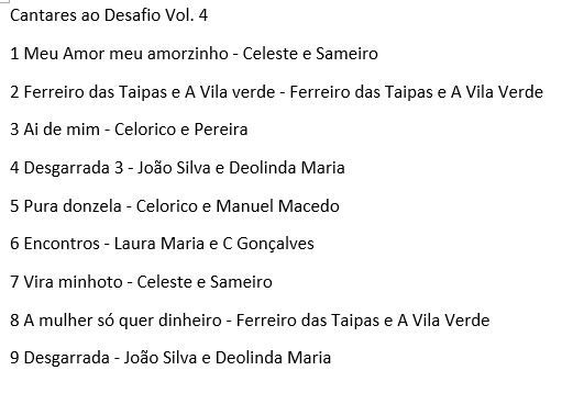 CDs - Cantares ao desafio (5 CDs)