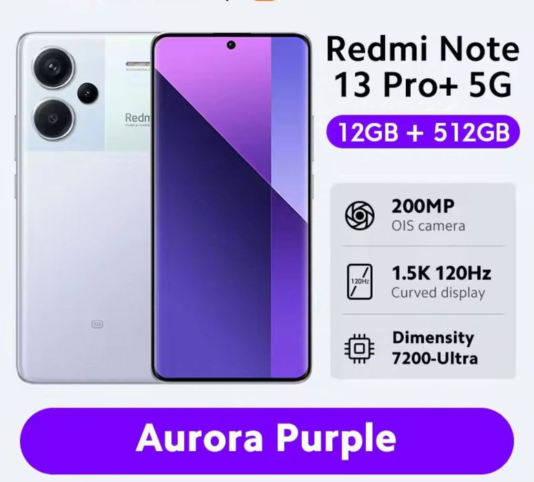 Redmi note 13 pro plus 8*256 Black Global Version NEW чехол в подарок