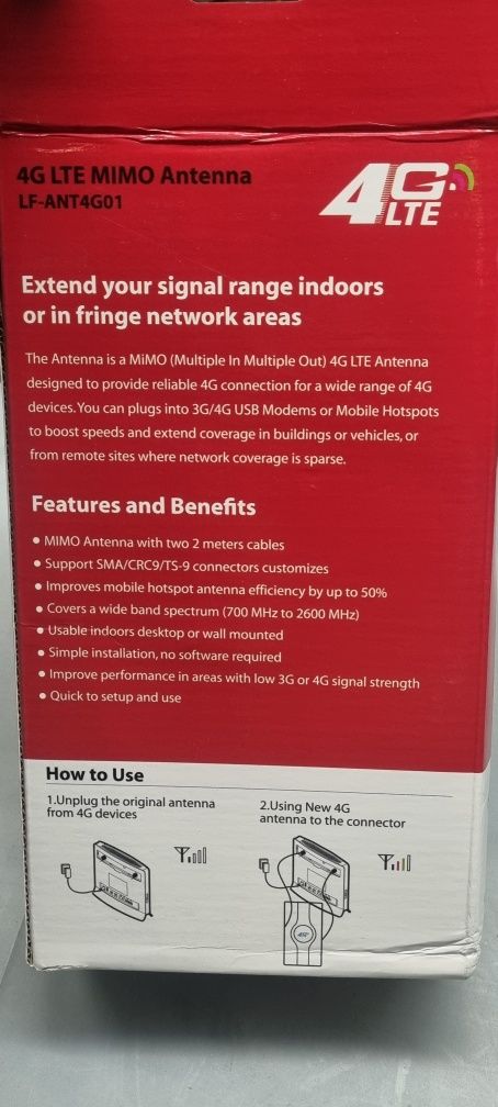 Antena 4G/LTE Mimo sma