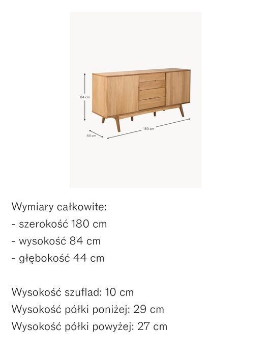 Komoda z fornirem z drewna dębowego Bettina Westwing Collection