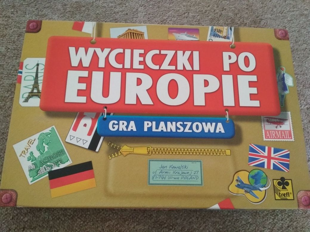 Wycieczki po Europie - gra planszowa