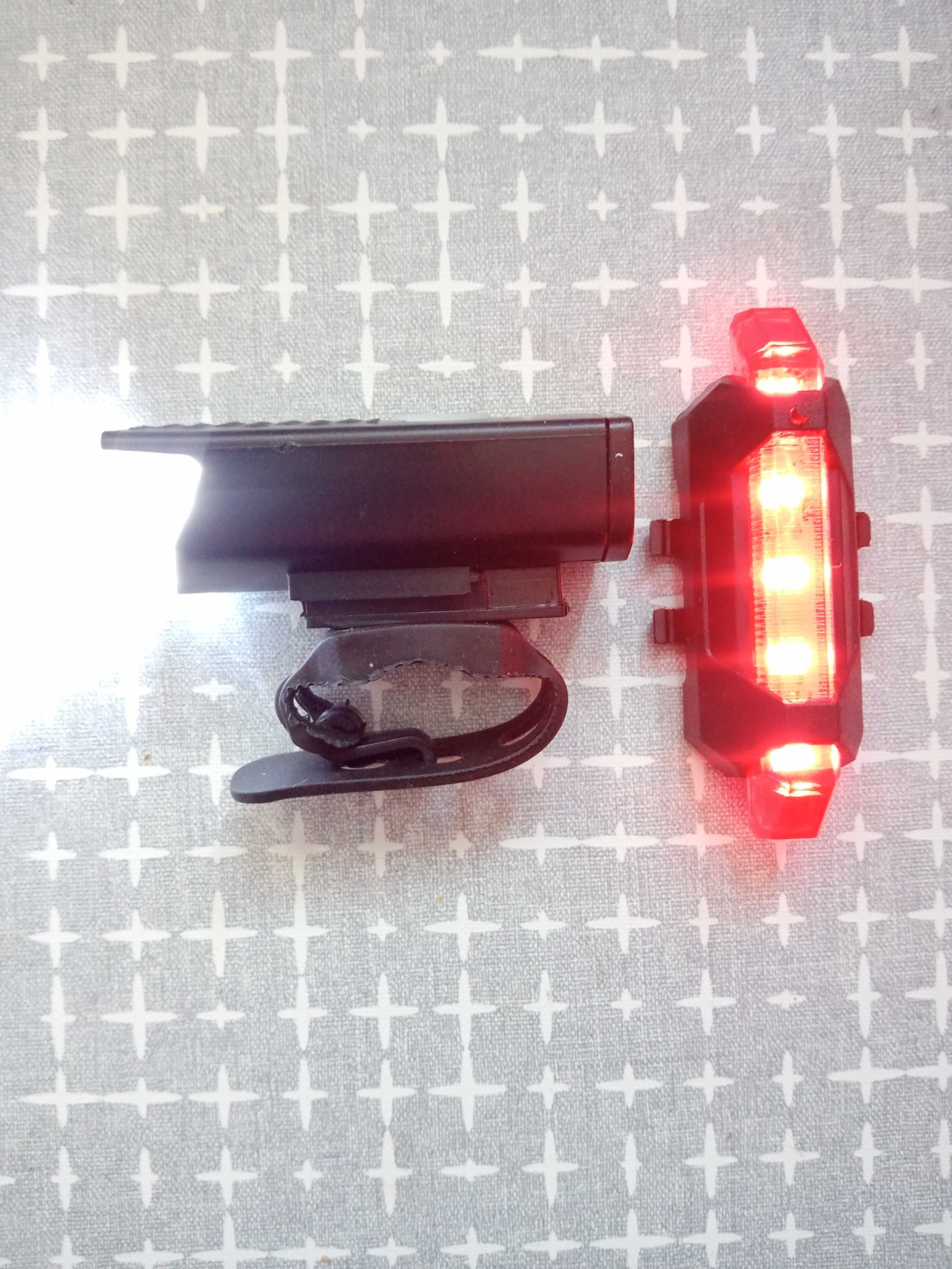 Lampki do roweru oświetlenie przód tył rower akumulator USB