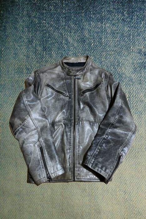 Натуральна шкіряна курточка пілот archive leather jacket