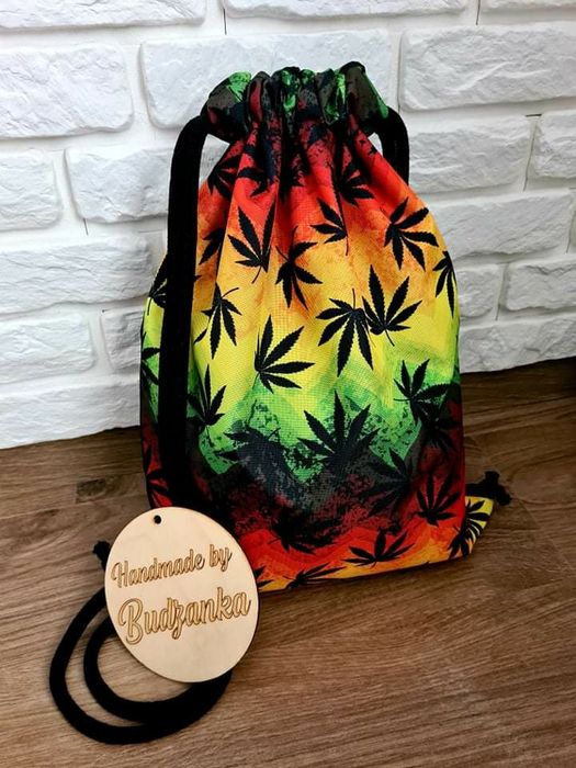 Workoplecak, worko-plecak, worek, plecak liście reggae marihuana ganja
