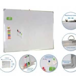 Tablica magnetyczna suchościeralna 120x90 cm z akcesoriami