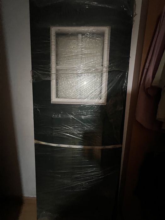 Porta de Alumínio blindada a madeira maritima