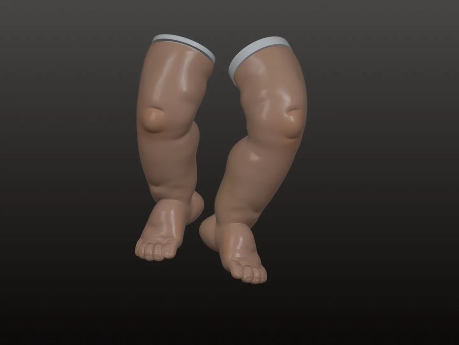 Pernas para Boneca Bebé - Peça de Substituição Grande