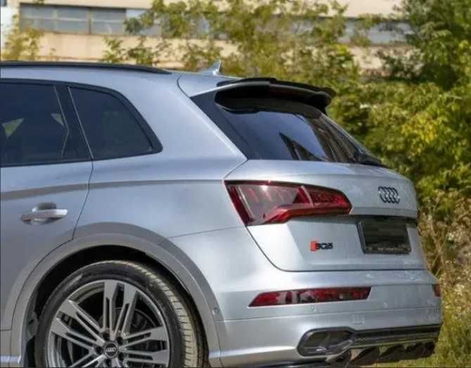 Спойлер чорний глянець Audi Q5 та Q5 S-line SQ5 2017-2024 ABS-пластик