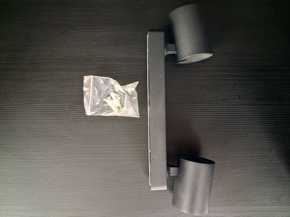 Lampa sufitowa Czarna Podwójna NOWOCZESNA