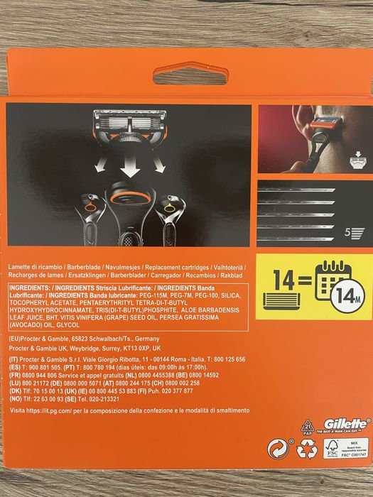 Gillette Fusion 5 wklady 14 sztuk