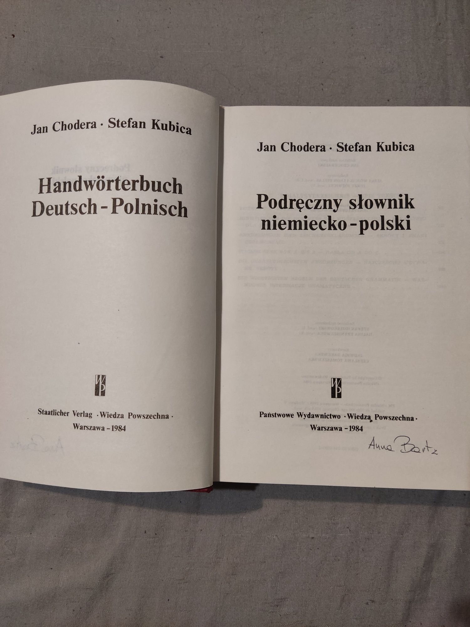 Podreczny Słownik - Polsko Niemiecki, Niemiecko Polski
