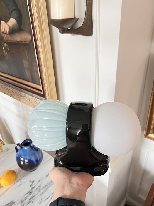Łaszkiewicz Kościan lampa kinkiet ceramiczny ceramika midcentury 1960
