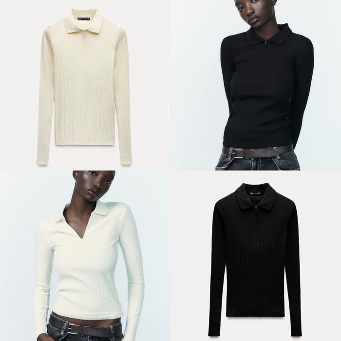 Лонг поло в рубчик Zara S M