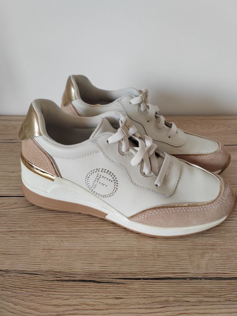 Sneakersy damskie firmy Filippo, skórzane, rozmiar 38, wkładka 24cm