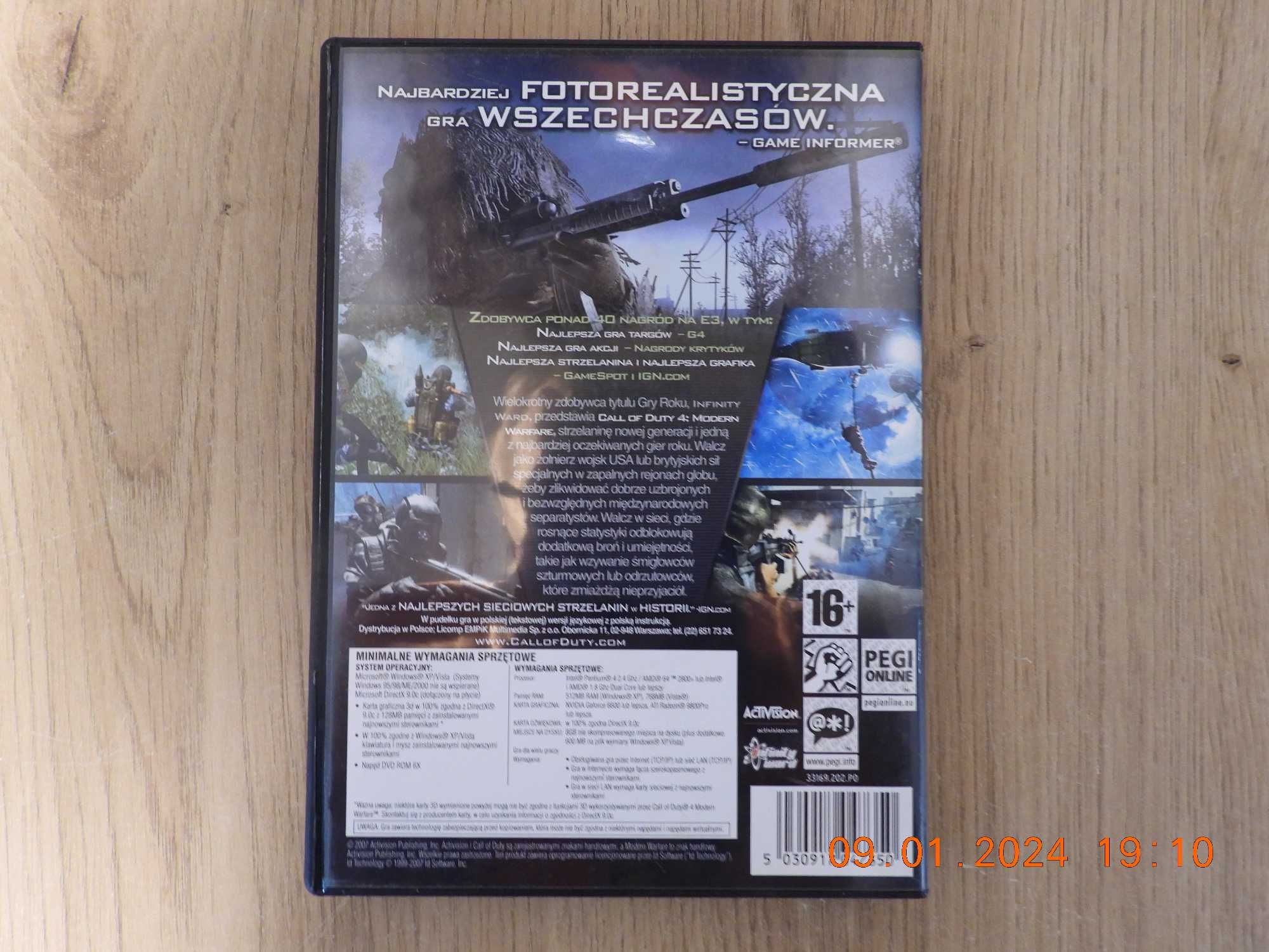 Call of Duty 4 - Modern Warfare -Wersja Pudełkowa. PL  - PC