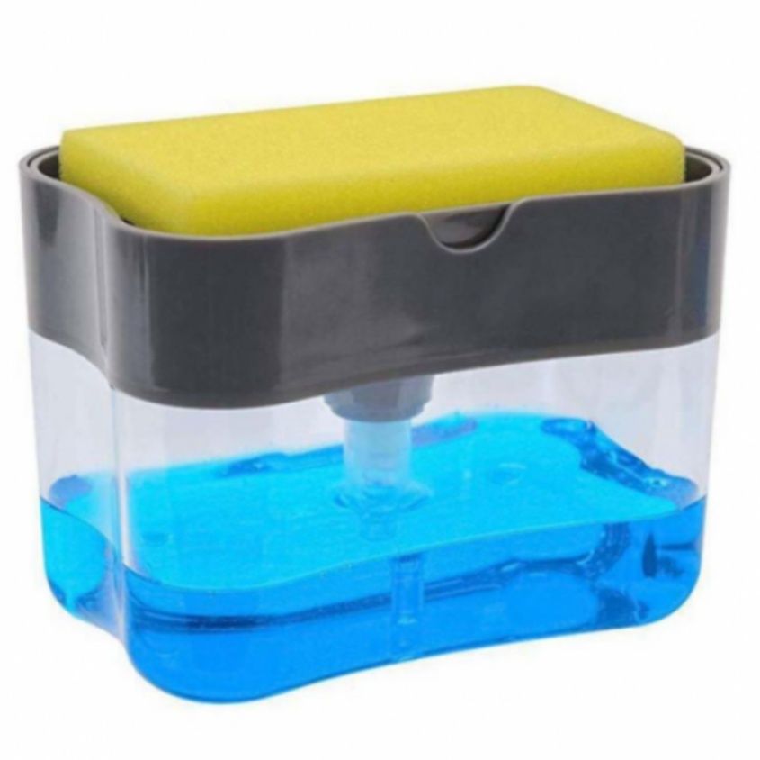 Органайзер-для мочалок с мыльницей и дозатором Soap Pump Sponge Caddy